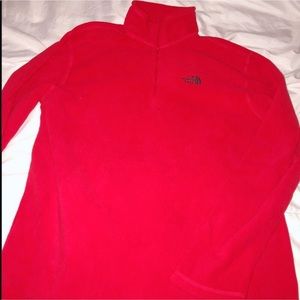red north face sweater